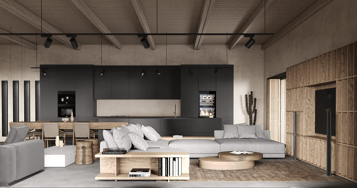 Haier TDM air conditioning in Mediterranean living room